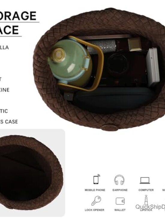 Faux Suede Hobo Handbag with Top Handle and Shoulder Strap - Picture 4 of 7